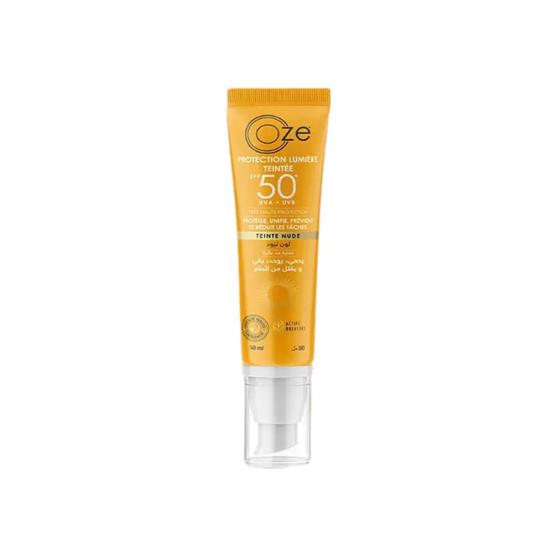 OZE Protection lumière SPF50+ teintée teinte nude
